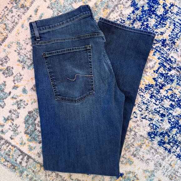 7 For All Mankind Austyn Luxe Jeans Men’s 36x32 Blue Straight Leg Denim - Picture 1 of 13